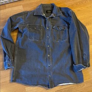 Red Head Heavy Canvas Long Sleeve Button Down Shirt Large tall